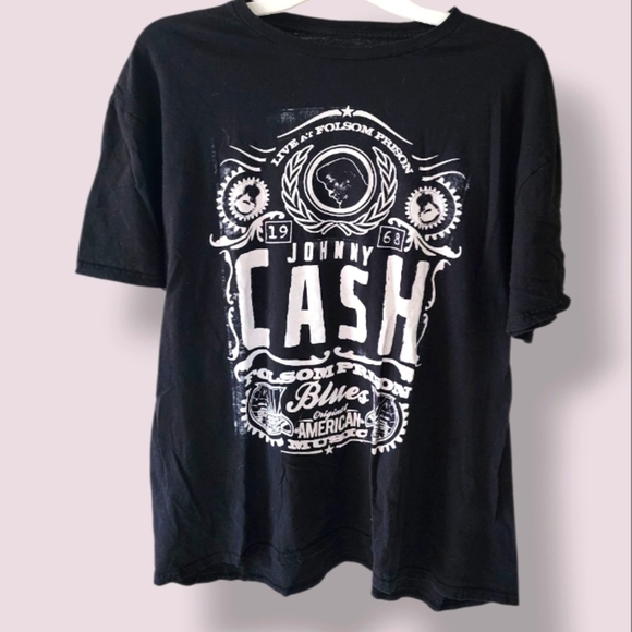 Johnny Cash Men's Live At Folsom Prison T-Shirt Men's XL Short Sleeve - Picture 2 of 4